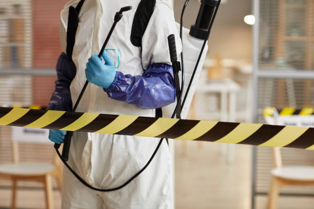 Professional Biohazard technician working in Worley, ID